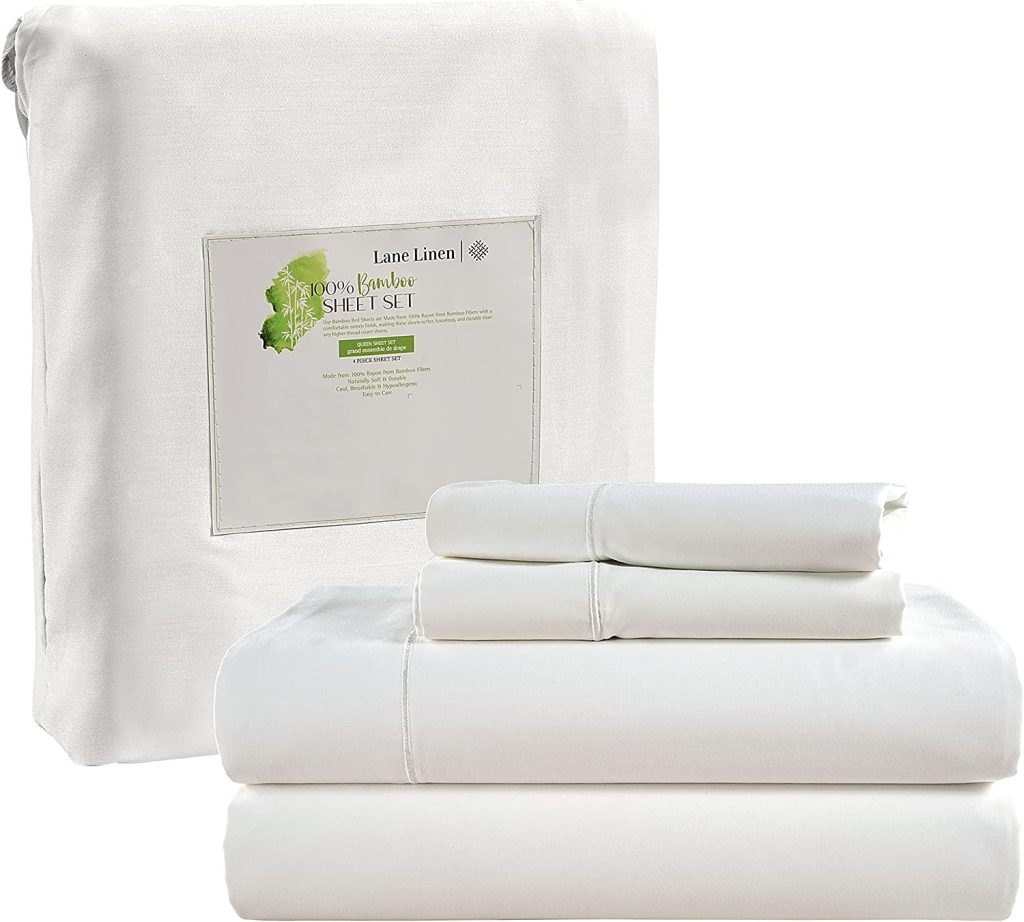 Lane Linen bamboo queen sheets detail - View 2